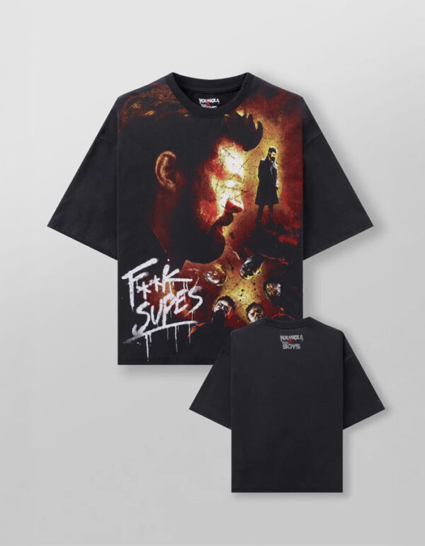 Youngla X The Boys F**k Supes Tee (Washed Black)