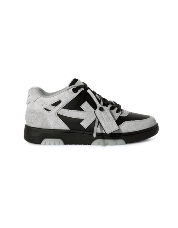 Off-White Out of Office Light Grey Black Suede