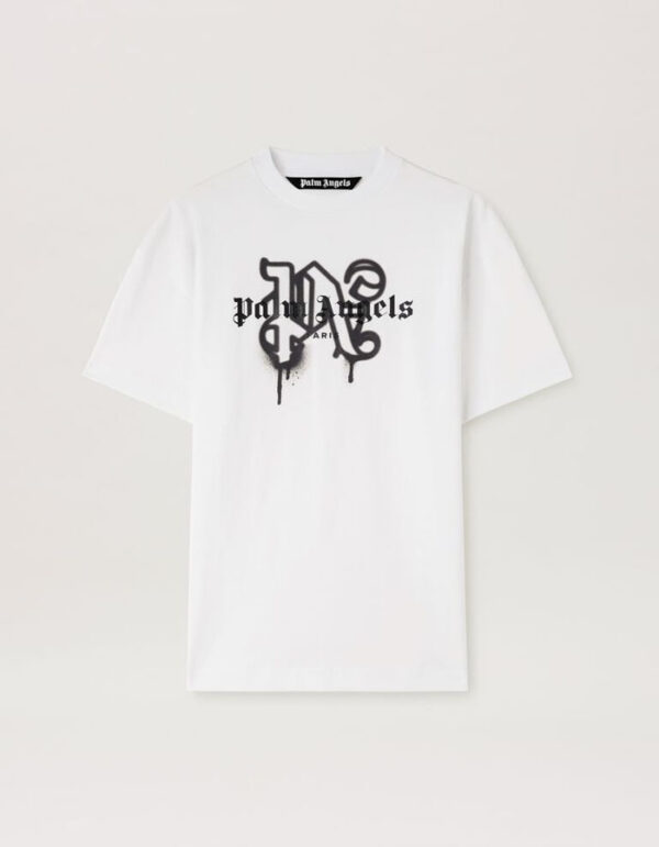 Palm Angels LA Monogram Spray Tee (White)