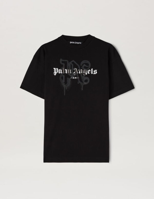 Palm Angels Paris Monogram Spray Tee (Black)