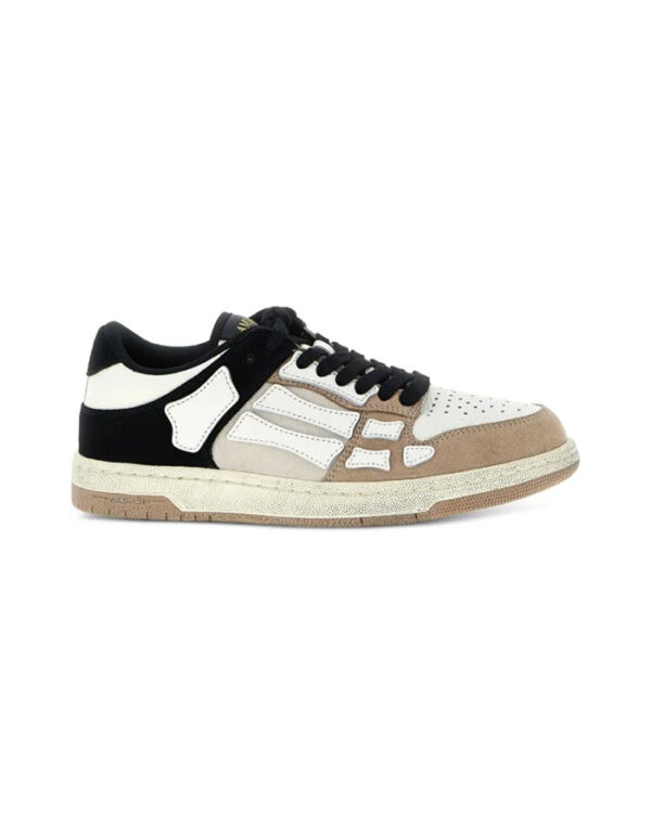 Amiri Skel Low Distressed Brown White