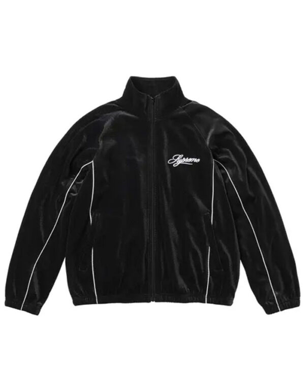 Supreme Velour Mesh Track Jacket (Black)