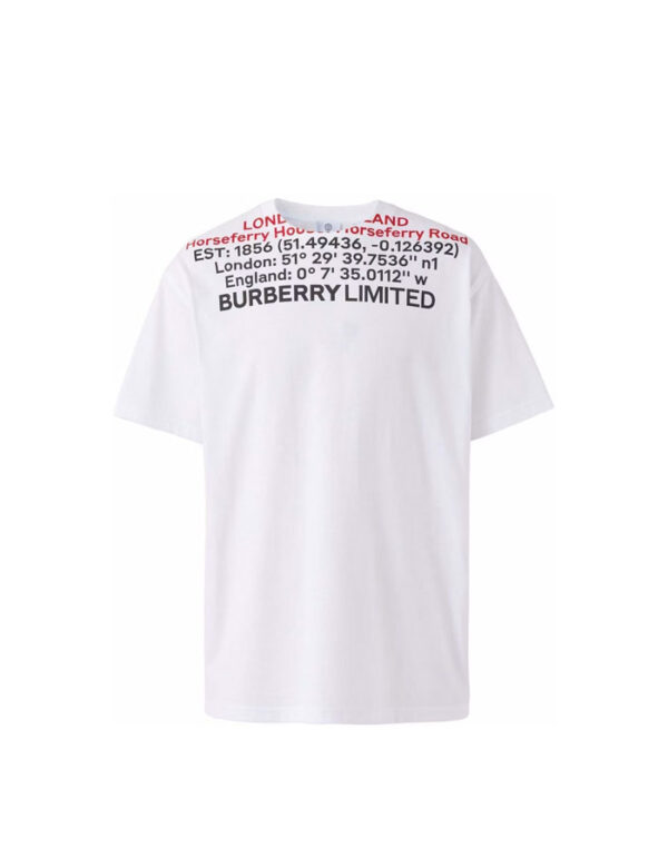 Burberry Location Print Tee (White)