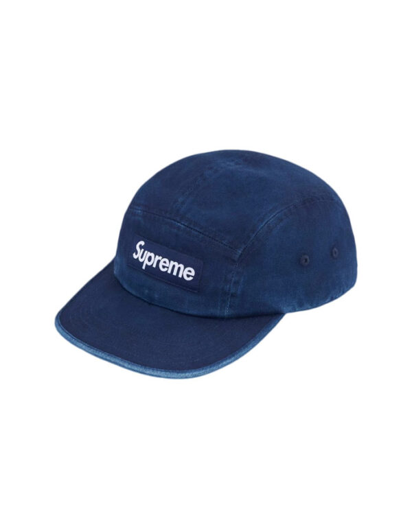 Supreme Washed Chino Twill Camp Cap (Indigo)