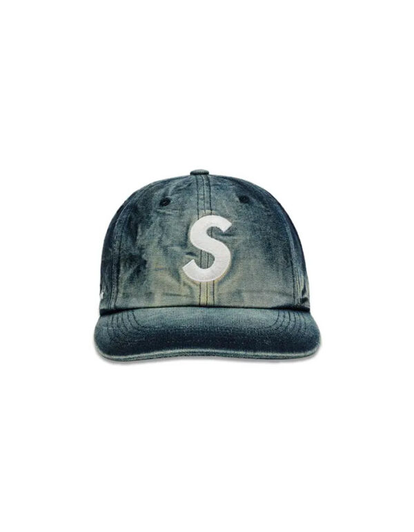 Supreme Cordura Denim S Logo 6-Panel (Bleached Indigo)