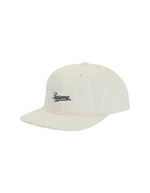 Supreme Distressed Script 6-Panel (White)