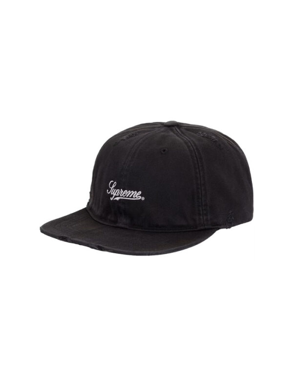 Supreme Distressed Script 6-Panel (Black)